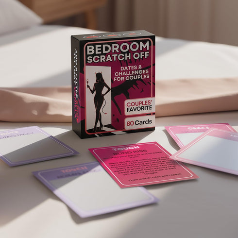 Renaco Gift Company 80 4 Cards Couples Games for Adults, Levels Scratch Off Bedroom Card Game, Romantic Date Night