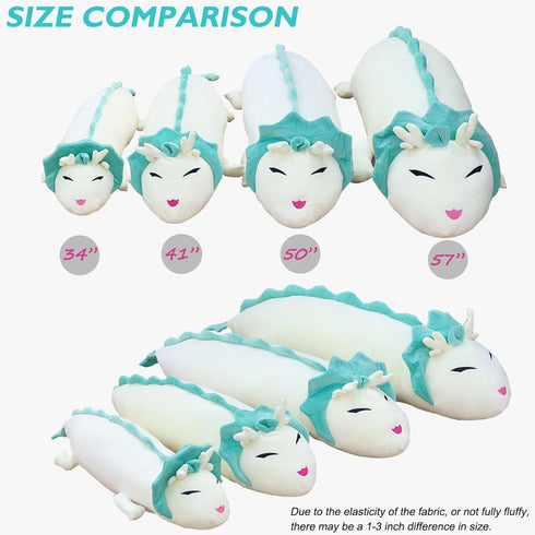 Hofun4U Dragon Plush Pillow, 50 Inch Stuffed Animals, Christmas Birthday Gift for Kids and Adults