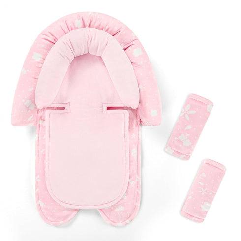Infant Car Seat Insert & Strap Cover for Baby Girls, 2 in