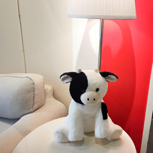Calf Cow Stuffed Animals Plush Toys for Kids, Black and White Holstein Friesian Cow, 14 inches Birthday Gift