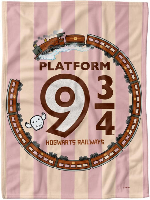 Harry Potter Lightweight Baby Blanket, 30"X40", Platform 9 3/4 Unisex for Infants, Girls & Boys