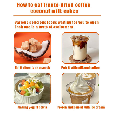 laweny (150g/5.29), Freeze dried coffee coconut milk chunks coffee coconut milk crisps, Crispy freeze-dried snacks
