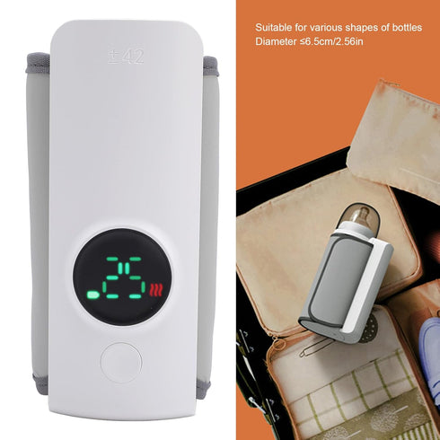 Generic Baby Bottle Warmer, Fast Heating Precise Temperature Control, USB Rechargeable Portable Bottle Warmer