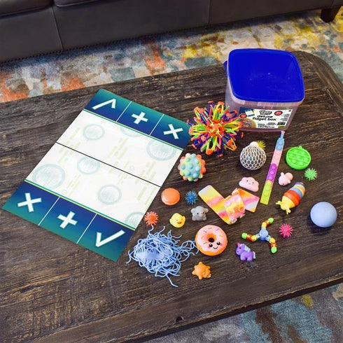 24 Sunny Days Entertainment Piece Fidget Box, Sensory Toys with Storage Container, Party Favor, Treasure Box, Carnival