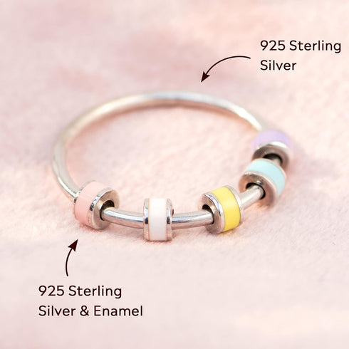 925 5 STORYJEWELLERY Daughter Ring, Sterling Silver Fidget Ring, Daughter Gifts, Anxiety Rings for Women, Birthday