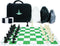 Travel Chess Set 20'' Silicone Chess Board-3.75'' King Height Plastic Piece, Extra