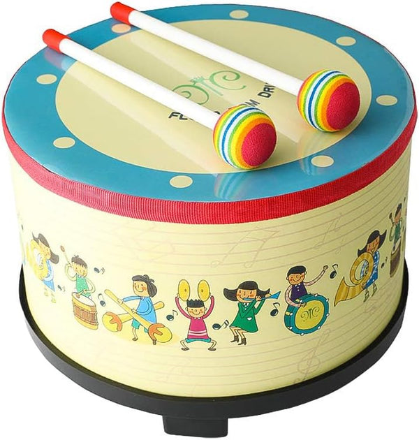 Floor Tom Drum 10 Inch, Colorful Percussion Instrument with 2 Mallets for Child Special Gift.