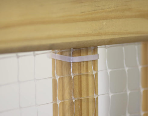 KidKusion Deck Guard, 30' L x 38" H, Clear Safety Net for Outdoor Balcony and Stairway