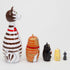 Bits and Pieces Hand Painted Wooden Nesting Dolls - "Cleo & Friends" Matryoshka Set of 5 Dolls, 7" Tall with Gift Box