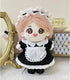 niannyyhouse 20cm Plush Doll Clothes, Headwear, Dress & Apron Maid Suit for 8in Soft Stuffed Plush