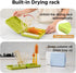 VOGOGE Travel Bottle Brush with Portable Bottle Drying Rack, Baby Bottle Brush for Baby Travel Essential, Green