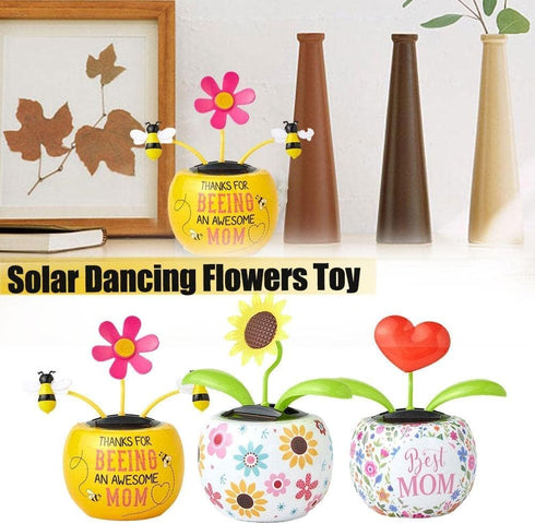 Sunflower Solar Dancing Flower Toys, Solar Powered Swinging Animated Dancer for Car Decoration and Funny Ornaments.