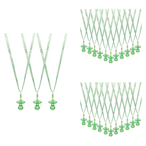 Lassos Boutique 36 Pieces It's a Boy Baby Shower Pacifiers Necklace Acrylic Baby Party Favors Charm Pacifiers Necklace