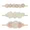 Baby Girl Flower Headbands Set - 3pcs Elastic Nylon Floral Hair Bands, Bows Wrap for Infant Newborn Toddler