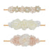 Baby Girl Flower Headbands Set - 3pcs Elastic Nylon Floral Hair Bands, Bows Wrap for Infant Newborn Toddler