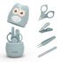 Baby Nail Kit - 4-in-1 Baby Nail Care Set with Clipper, Scissor, File & Tweezer, Cute Case for Newborns (Owl Blue)