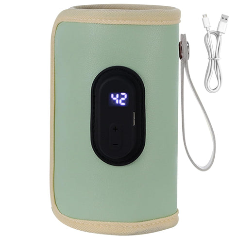 BEAHING 18W Portable Bottle Warmer Quick Heating Baby Bottle Warmer Temperature Adjustable USB Baby Bottle Heater