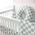 Green Checkered Nursing Pillow Cover & Fitted Crib Sheets