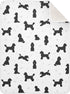 KICPOAY Medium Poodle Black Baby Swaddle Blanket for Boys and Girls, Muslin Baby