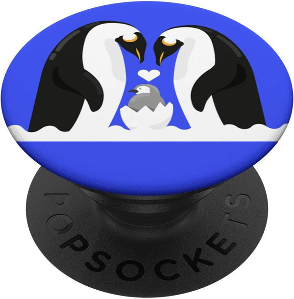 Emperor Penguins Mobile Blue Gift, PopSockets PopGrip: Swappable Grip for Phones & Tablets