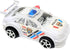 Colorful Mini Police Toy Cars (12 Pack) (3") in Blue, Red, Black, and White, Plastic Winding Pull Back Racers