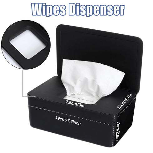 3 Pack NOVWANG Baby Wipes Dispenser Wipe Holder with Lids, Keeps Wipes Fresh, Refillable Wipes Container with Sealing