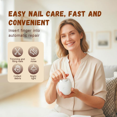 generic 3 360 Trimmer (2 Portable Speed Electric Nail Clipper Degree Silent Automatic Fingernail Grinder with LED Light