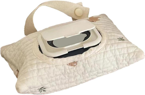 XZQYDS Portable Baby Wipe Bag Strollers Tissue Bag with Lanyard, Reusable Cotton Tissue