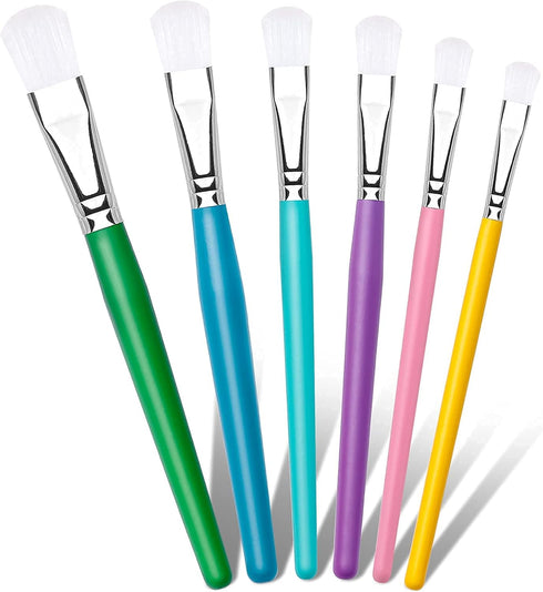 YGAOHF 6PCS Paint Brushes for Kids, Assorted Washable Paintbrushes Set, Easy to Clean & Hold Small Toddler Paint Brush