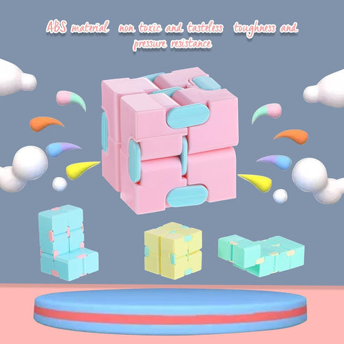 6 Skylety Pieces Cube Toy, Stress and Anxiety Relief Cube, Mini Durable Stress Relieving Toy for Adults Anxiety Relief