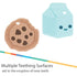 Nuby All Silicone Chocolate Chip Cookie & Milk Carton Teether, 2 Pack, 3+ Months