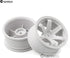 1/10 RC Rally Racing Wheels 12mm Hex Hard Plastic Rims for 1:10 Scale Drift Car Tires, 4PCS Compatible with Tamiya TT01