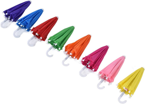 8 Pcs Miniature Umbrella Doll Accessories for Children’s Doll Decoration Games