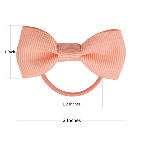 Baby Hair Ties with Bows for Toddler, 40 Pieces 2 Inch Elastic Ponytail Holders for Baby Girls