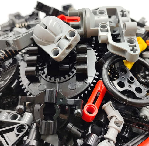DSPITWOD MOC Technical Wheels Connectors, Rack Gear Car Building Brick Accessories, STEM Learning Kits for Kids
