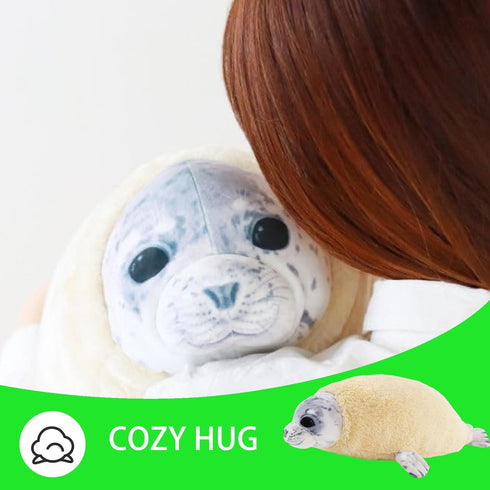 20’’ Molting Seal Plush Pillow, Chubby Blob Seal Stuffed Animal, Cute Kids' Throw Pillow, Gifts for Birthday,