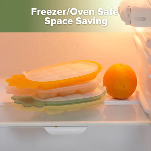 Haakaa Silicone Nibble Freezer Tray, Breastmilk Teething Popsicle Mold, Baby Food Maker, BPA Free Green