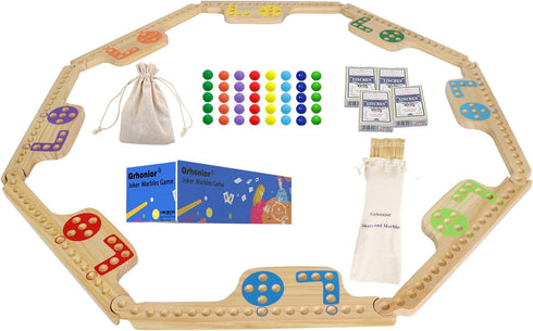 Marbles and Jokers Board Game Pegs and Jokers Real Solid Wood (Pine)