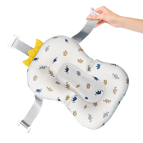 Bath Cushion for Newborns Bathtub Mat Supportive Floating Seat Soft Breathable Non-Slip Tub Holder Head Neck Back