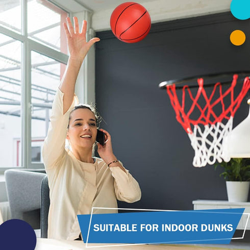 6 Pack 6" Mini Basketballs for Toddlers, Kids, Teenagers with Pump, Durable PVC for Mini Over Door Hoop