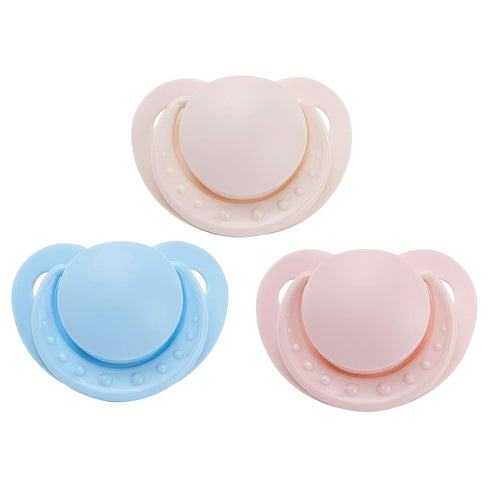 Littleforbig Smallshield Adult Sized 3 Paci Pack - Blue Pink Ivory