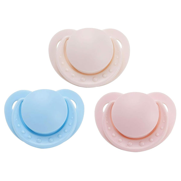 Littleforbig Smallshield Adult Sized 3 Paci Pack - Blue Pink Ivory