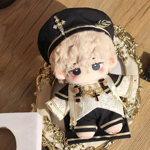 niannyyhouse Doll Clothes Accessories for 20cm Plush Toy - European Style Hat, Shirt, Pants, Shawl, Leather Shoes (20cm)