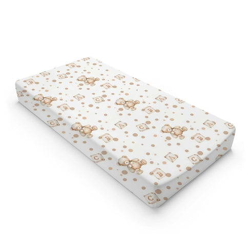 KuphiL10C Girls-16x32 Cartoon Cute Forest Bears Pattern Baby Changing Pad Cover, Unisex Bear Nursery Diaper Changing