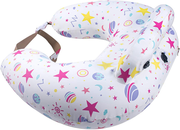 Inflatable Nursing Pillow for Breastfeeding Travel Baby Feeding Cushion for Mom Support,