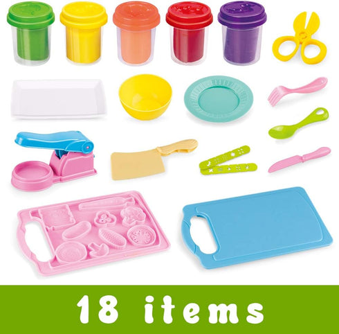 Set Color Dough Toys for Kid Kitchen Creations Little Chef Color Dough Games