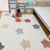 Poowe -4Ft 6Ft Large ABC Rug for Kids Room Boy & Girl - Colorful Alphabet Circle Area for Playroom, Nursery, Classroom