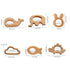 12-Pcs Baby Teether Toys,Wooden Teethers for Babies - Wooden Animal Toys, Teething Rings, Toddler Chew Toys,Baby Teething Rings and Wooden Teether Set-Suitable for Children Over 36 Months