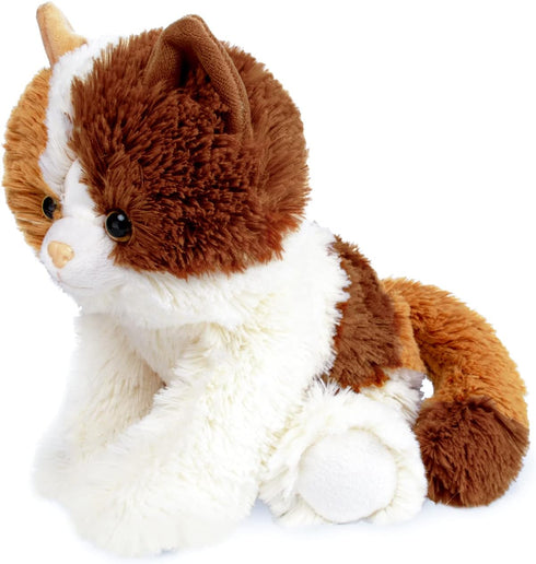 WEGEDU Tabby Kitten Cat Stuffed Animal - Calico Kitty Plush Toy for Kids and Babies, 14.6 inches, Bedtime Gift