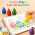 VKTEN 12 Pack 3D Set Easter Basket Stuffers for Kids Gnome Crayons, Chunky Toddler Crayons for Little Hands, Cute